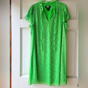 DKNY green chiffon summer dress
